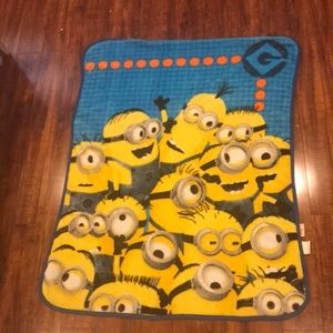 Minion plush blanket